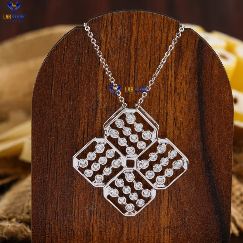 0.49+ Carat Round Brilliant Cut Diamond Pendant, Engagement Pendant, Wedding Pendant, E Color, VVS2-VS2 Clarity