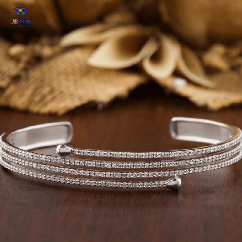 1.93+ Carat Round Brilliant Cut Diamond Bracelet, Engagement Bracelet, Wedding Bracelet, E Color, VVS2-VS2 Clarity