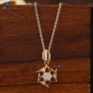 0.134+ Carat Round Brilliant Cut Diamond Pendant, Engagement Pendant, Wedding Pendant, E Color, VVS2-VS2 Clarity