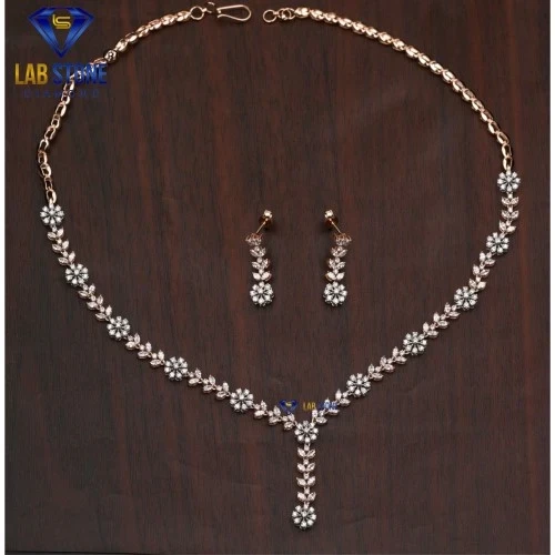 6.62+ Carat Round & Marquise Cut Diamond Necklace, Engagement Necklace, Wedding Necklace, E Color, VVS2-VS2 Clarity