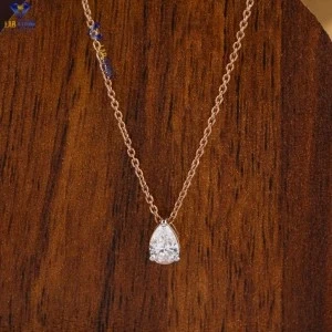 0.32+ Carat Pear Brilliant Cut Diamond Pendant, Engagement Pendant, Wedding Pendant, E Color, VVS2-VS2 Clarity