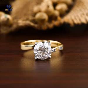 2.12+ Carat Round Brilliant Cut Diamond Ring,Solitaire Ring, Engagement Ring, Wedding Ring, E Color, VVS2-VS2 Clarity