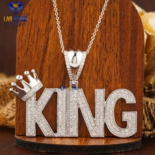 1.919+ Carat Round Cut Diamond White Gold Pendant by Labstone ,Diamond Elegant Pendant ,EF-VS color