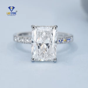 4.41+ Carat Radiant And Round Brilliant Cut Diamond Ring, Engagement Ring, Wedding Ring, E Color, VVS2-VS2 Clarity
