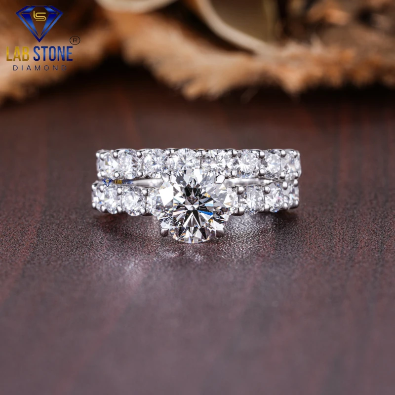 3.32+ Carat Round Cut Diamond White Gold Ring / Excellence Full Ring / EF-VS Colour