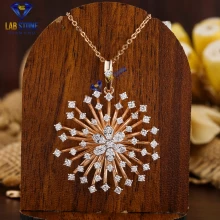 2.098+ Carat Round Brilliant Cut Diamond Pendant, Engagement Pendant, Wedding Pendant, E Color, VVS2-VS2 Clarity