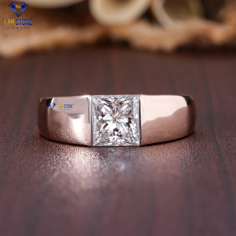 1.17+ Carat Princess Cut Diamond Rose Gold Ring by Lab-Stone / Radiate Elegance, Shine Bright / EF-VS color