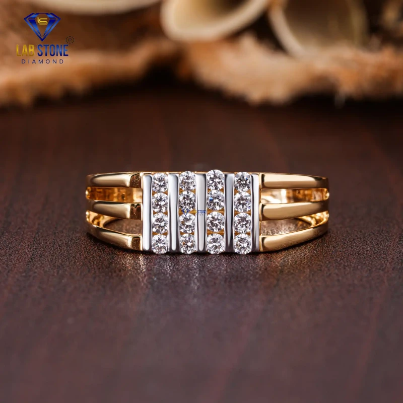 0.40+ Carat Round Cut Diamond Two Types Of Gold Ring / Exclusive Ring / EF color VS clarity