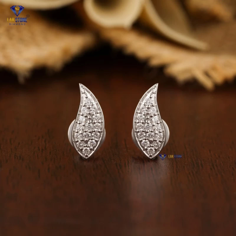 0.258+ Carat Round Brilliant Cut Diamond Earring, Engagement Earring, Wedding Earring, E Color, VVS2-VS2 Clarity