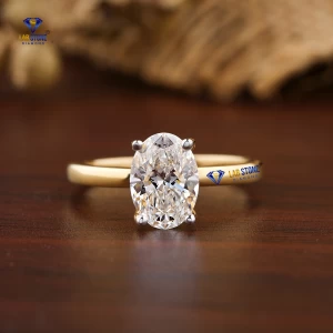 2.361+ Carat Oval And Round Brilliant Cut Diamond Ring, Solitaire With Halo pattern Diamond Ring,Engagement Ring, Wedding Ring, E Color, VVS2-VS2 Clarity