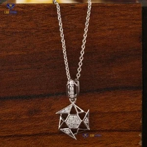 0.134+ Carat Round Brilliant Cut Diamond Pendant, Engagement Pendant, Wedding Pendant, E Color, VVS2-VS2 Clarity