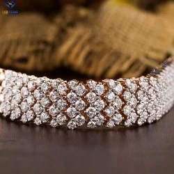 11.30+ Carat Round Cut Diamond Bracelet, Engagement Bracelet, Wedding Bracelet, E Color, VVS2-VS2 Clarity