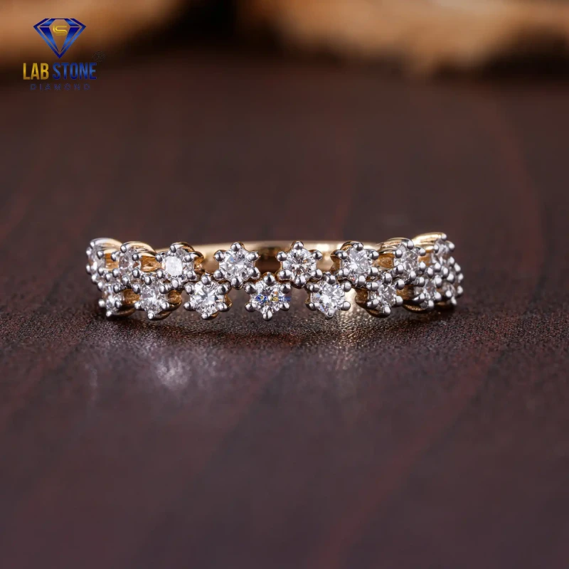 0.40+ Carat Round Cut Diamond Rose Gold Ring / Elegantly Crafted Band Ring / EEF color VS clarity