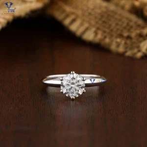 1.20+ Carat Round Brilliant Cut Diamond Ring, Engagement Ring, Wedding Ring, E Color, VVS2-VS2 Clarity