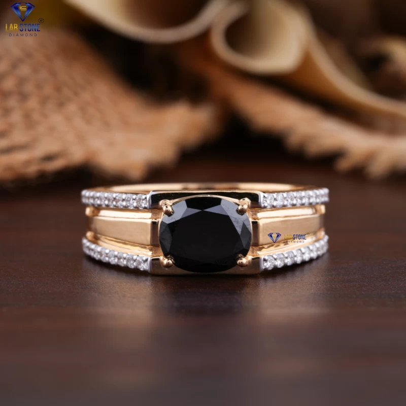 2.30+ Carat F.B. Cushion & Round Cut Diamond Rose Gold Ring by Lab-Stone / Wedding Anniversary Diamond Ring /EF-VS color