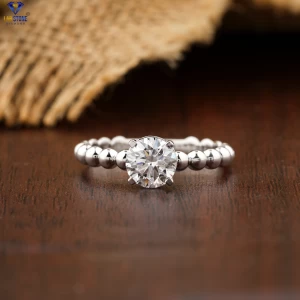 0.98+ Carat Round Brilliant Cut Diamond Ring, Engagement Ring, Wedding Ring, E Color, VVS2-VS2 Clarity