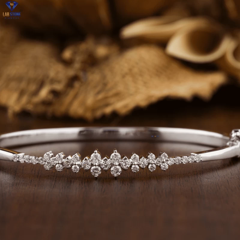 0.839+ Carat Round Brilliant Cut Diamond Bracelet, Engagement Bracelet, Wedding Bracelet, E Color, VVS2-VS2 Clarity