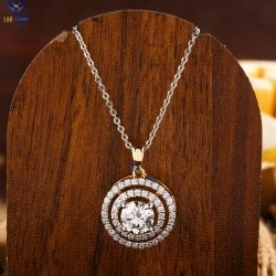 1.45+ Carat Round Brilliant Cut Diamond Pendant, Engagement Pendant, Wedding Pendant, E Color, VVS2-VS2 Clarity