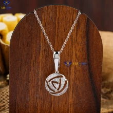 0.12+ Carat Round Brilliant Cut Diamond Pendant, Engagement Pendant, Wedding Pendant, E Color, VVS2-VS2 Clarity