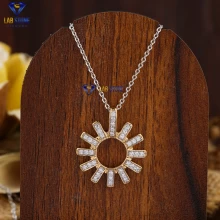 0.342+ Carat Round Brilliant Cut Diamond Pendant, Engagement Pendant, Wedding Pendant, E Color, VVS2-VS2 Clarity