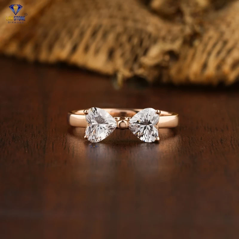 1.30+ Carat Heart Brilliant Cut Diamond Ring, Engagement Ring, Wedding Ring, E Color, VVS2-VS2 Clarity