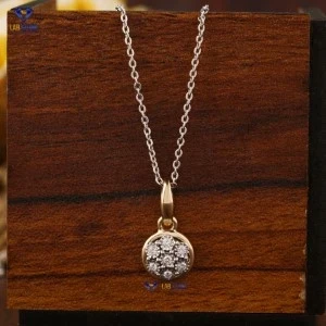 0.07+ Carat Round Brilliant Cut Diamond Pendant, Engagement Pendant, Wedding Pendant, E Color, VVS2-VS2 Clarity