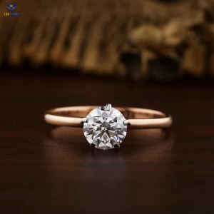 1.00+ Carat Round Brilliant Cut Diamond Ring, Engagement Ring, Wedding Ring, E Color, VVS2-VS2 Clarity