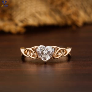 1.25+ Carat Heart Brilliant Cut Diamond Ring, Engagement Ring, Wedding Ring, E Color, VVS2-VS2 Clarity