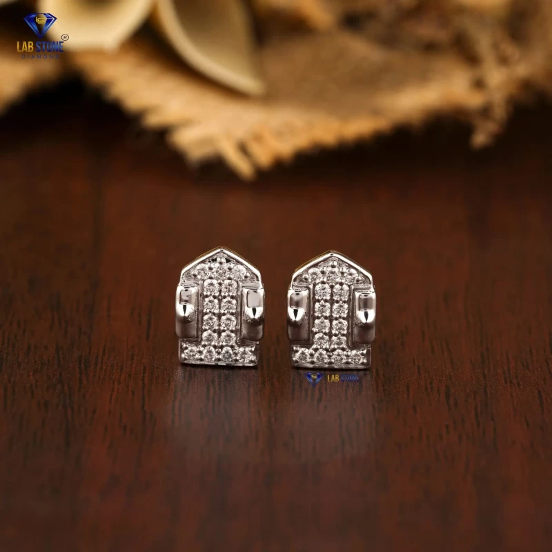 0.30+ Carat Round Brilliant Cut Diamond Earring, Engagement Earring, Wedding Earring, E Color, VVS2-VS2 Clarity