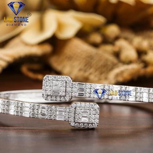 4.75+ Carat Baguette & round Cut Diamond  Bracelet, Engagement Bracelet, Wedding Bracelet, E Color, VVS2-VS2 Clarity