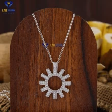 0.342+ Carat Round Brilliant Cut Diamond Pendant, Engagement Pendant, Wedding Pendant, E Color, VVS2-VS2 Clarity