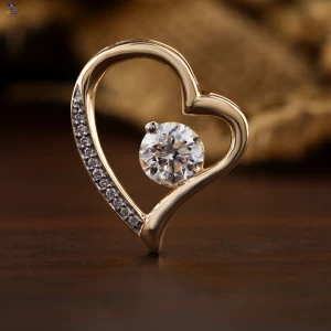 1.055+ Carat Round Brilliant Cut Diamond Pendant, Engagement Pendant, Wedding Pendant, E Color, VVS2-VS2 Clarity