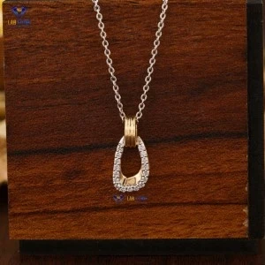 0.153+ Carat Round Brilliant Cut Diamond Pendant, Engagement Pendant, Wedding Pendant, E Color, VVS2-VS2 Clarity