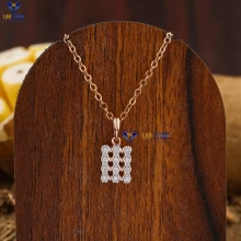 0.08+ Carat Round Brilliant Cut Diamond Pendant, Engagement Pendant, Wedding Pendant, E Color, VVS2-VS2 Clarity