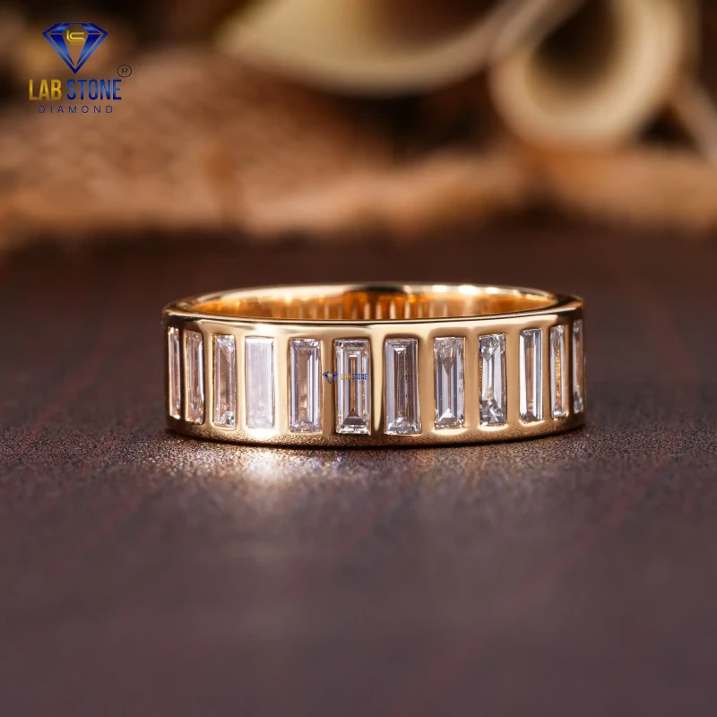 2.60+ Carat Baguette Cut Diamond Rose Gold Ring / Exquisite Ring / EF color VS clarity