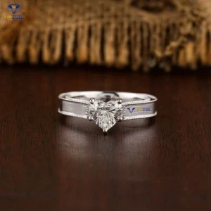 1.30+ Carat Heart Brilliant Cut Diamond Ring, Engagement Ring, Wedding Ring, E Color, VVS2-VS2 Clarity