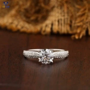 1.37+ Carat Round Brilliant Cut Diamond Ring, Engagement Ring, Wedding Ring, E Color, VVS2-VS2 Clarity