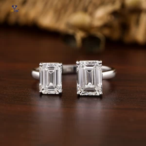 2.57+ Carat Emerald Cut Diamond Ring, Side Stone Ring , Engagement Ring, Wedding Ring, E Color, VVS2-VS2 Clarity