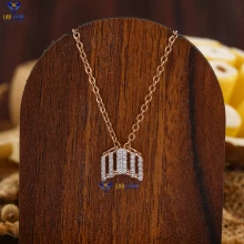 0.15+ Carat Round Brilliant Cut Diamond Pendant, Engagement Pendant, Wedding Pendant, E Color, VVS2-VS2 Clarity