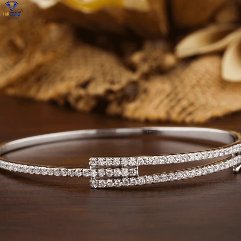 1.13+ Carat Round Brilliant Cut Diamond Bracelet, Engagement Bracelet, Wedding Bracelet, E Color, VVS2-VS2 Clarity