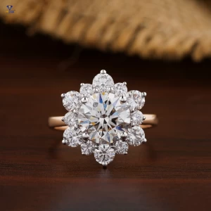 2.99+ Carat Round Brilliant Cut Diamond Ring, Engagement Ring, Wedding Ring, E Color, VVS2-VS2 Clarity