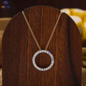 0.23+ Carat Round Brilliant Cut Diamond Pendant, Engagement Pendant, Wedding Pendant, E Color, VVS2-VS2 Clarity