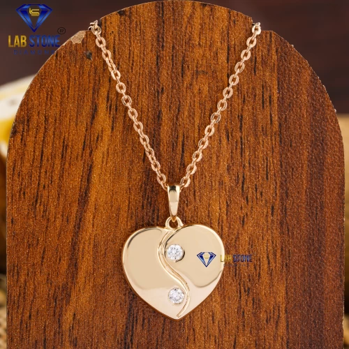 0.09+ Carat Round Brilliant Cut Diamond Pendant, Engagement Pendant, Wedding Pendant, E Color, VVS2-VS2 Clarity