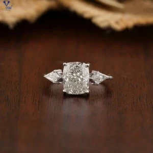 4.85+ Carat Cushion And Kite Cut Diamond Ring, Engagement Ring, Wedding Ring, E Color, VVS2-VS2 Clarity
