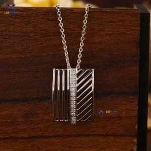 0.14+ Carat Round Brilliant Cut Diamond Pendant, Engagement Pendant, Wedding Pendant, E Color, VVS2-VS2 Clarity