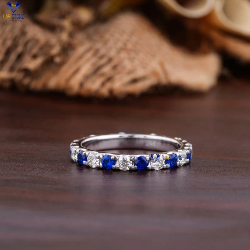 1.50 + Carat B. Round Cut Diamond White Gold Ring by Lab-Stone , Unique Diamond Ring , EF-VS color