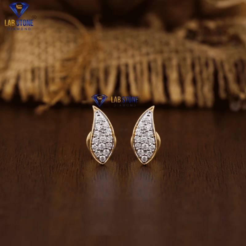 0.258+ Carat Round Brilliant Cut Diamond Earring, Engagement Earring, Wedding Earring, E Color, VVS2-VS2 Clarity