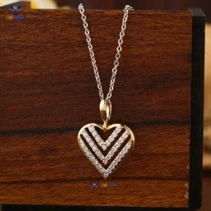 0.364+ Carat Round Brilliant Cut Diamond Pendant, Engagement Pendant, Wedding Pendant, E Color, VVS2-VS2 Clarity