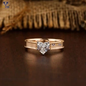 1.22+ Carat Heart Brilliant Cut Diamond Ring, Engagement Ring, Wedding Ring, E Color, VVS2-VS2 Clarity