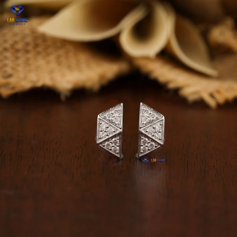 0.216+ Carat Round Brilliant Cut Diamond Earring, Engagement Earring, Wedding Earring, E Color, VVS2-VS2 Clarity